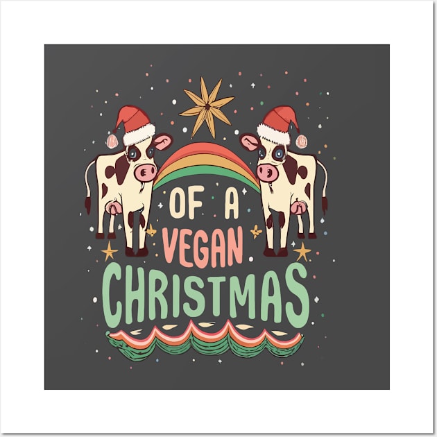 I'm Dreaming of a Vegan Christmas Funny Men Women Wall Art by rhazi mode plagget